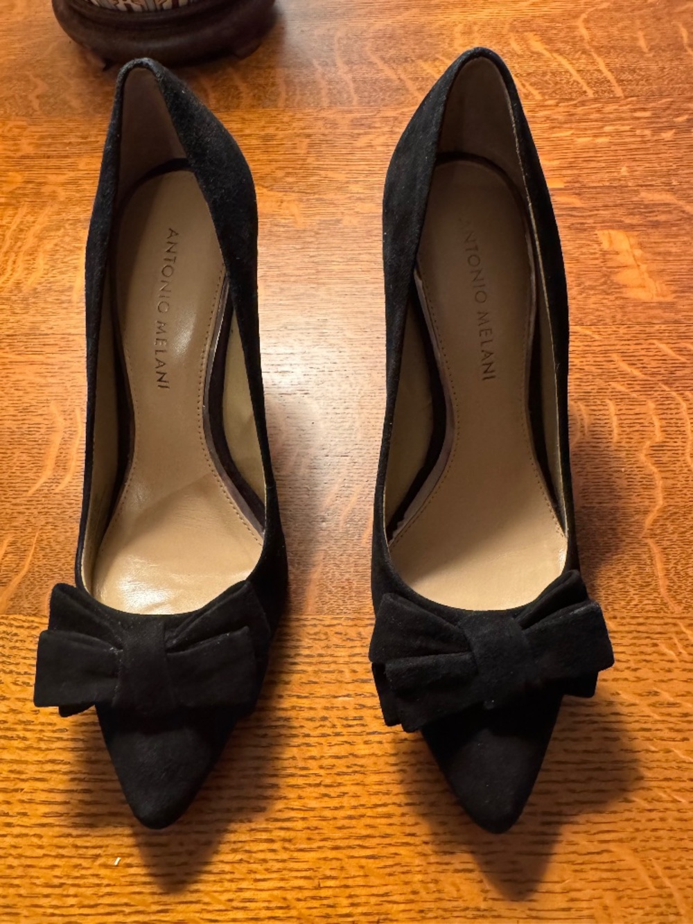 Antonio Melani Black Suede Heels Size 7M